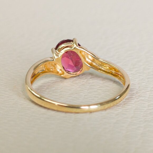 14k Gold Rhodolite Garnet Ring - Picture 6 of 15